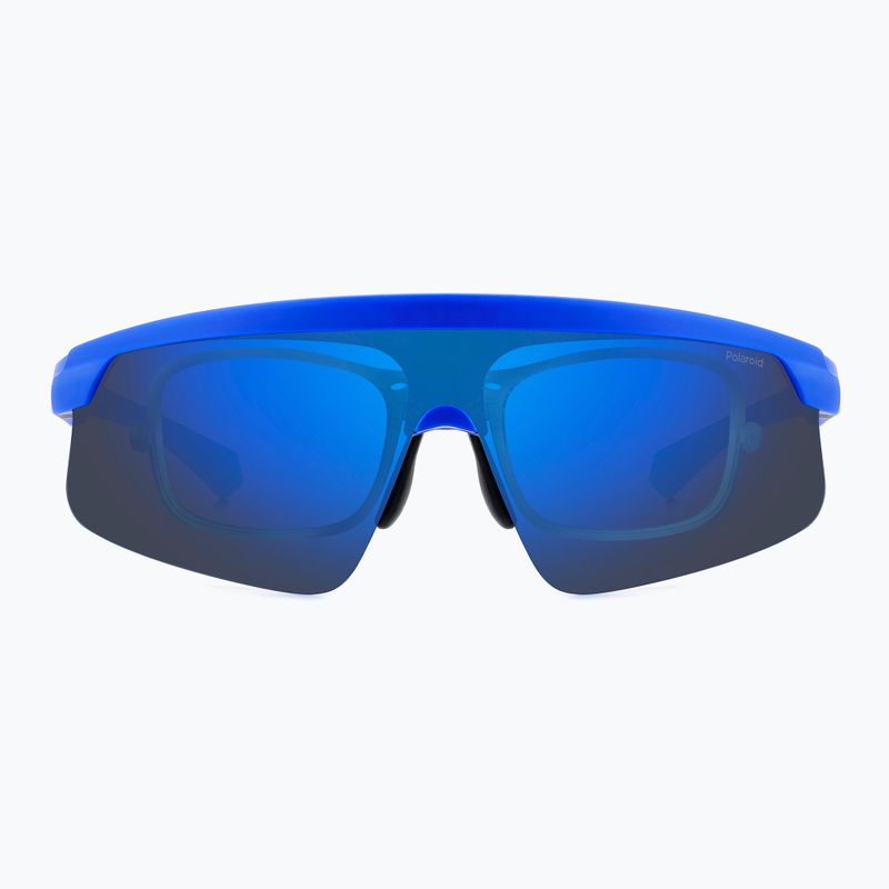 Okulary przeciwsłoneczne męskie Polaroid PLD 7056/CI/S matt blue/blue mirror polarized 3