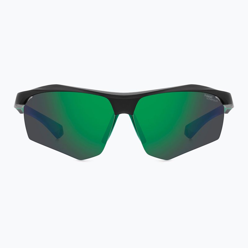 Okulary przeciwsłoneczne męskie Polaroid PLD 7055/S matte black green/green mirror polarized hc 3