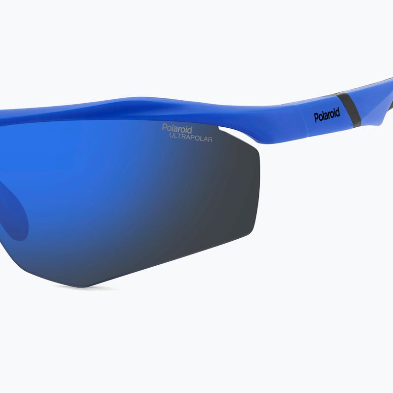 Okulary przeciwsłoneczne Polaroid PLD 7055/S matte blue/blue mirror polarized high contrast 7