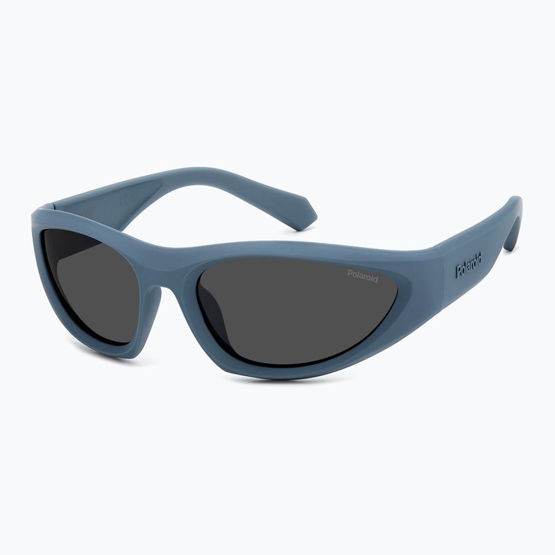 Okulary przeciwsłoneczne Polaroid PLD 2165/S matte blue/grey polarized 2