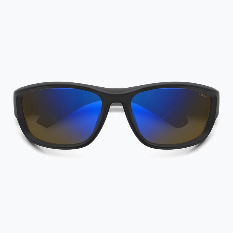 Okulary przeciwsłoneczne męskie Polaroid PLD 2166/S matte black blue/blue mirror polarized 4