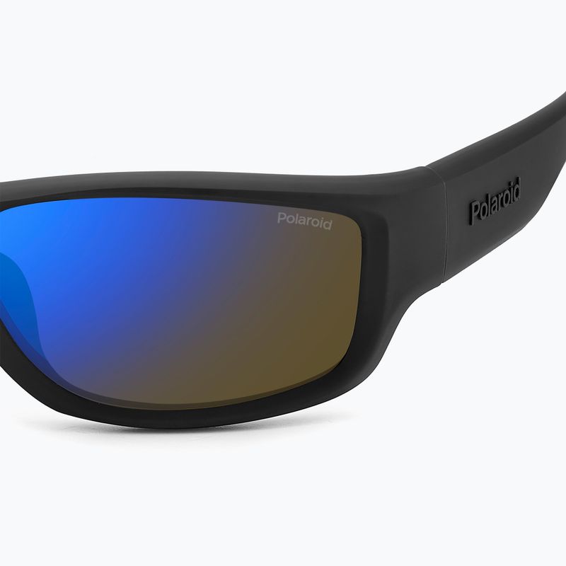 Okulary przeciwsłoneczne męskie Polaroid PLD 2166/S matte black blue/blue mirror polarized 8
