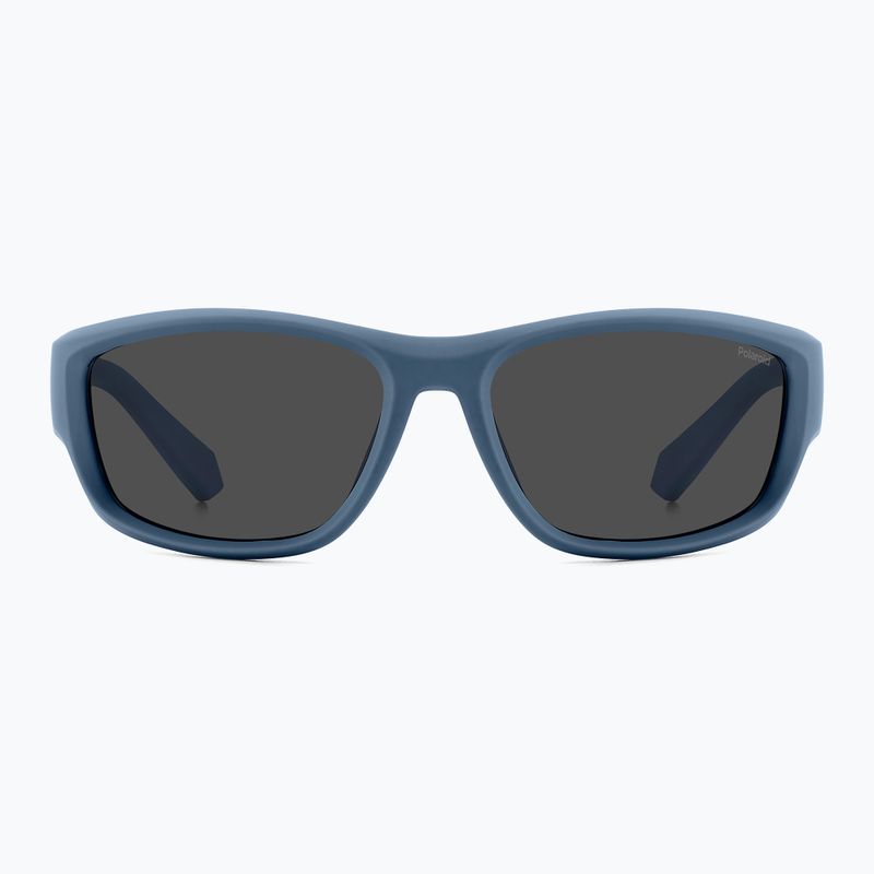 Okulary przeciwsłoneczne męskie Polaroid PLD 2166/S matte blue/grey polarized 3