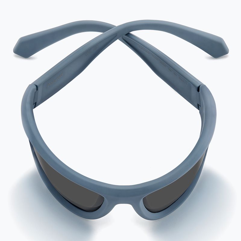 Okulary przeciwsłoneczne męskie Polaroid PLD 2166/S matte blue/grey polarized 8
