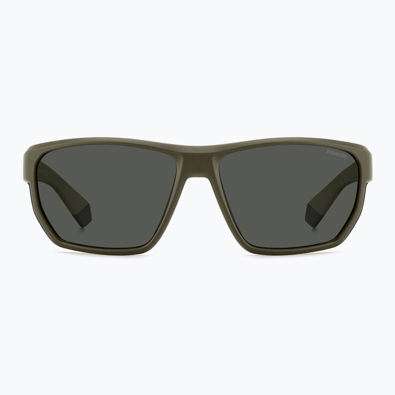 Okulary przeciwsłoneczne męskie Polaroid PLD 7057/S matte green/grey polarized 3