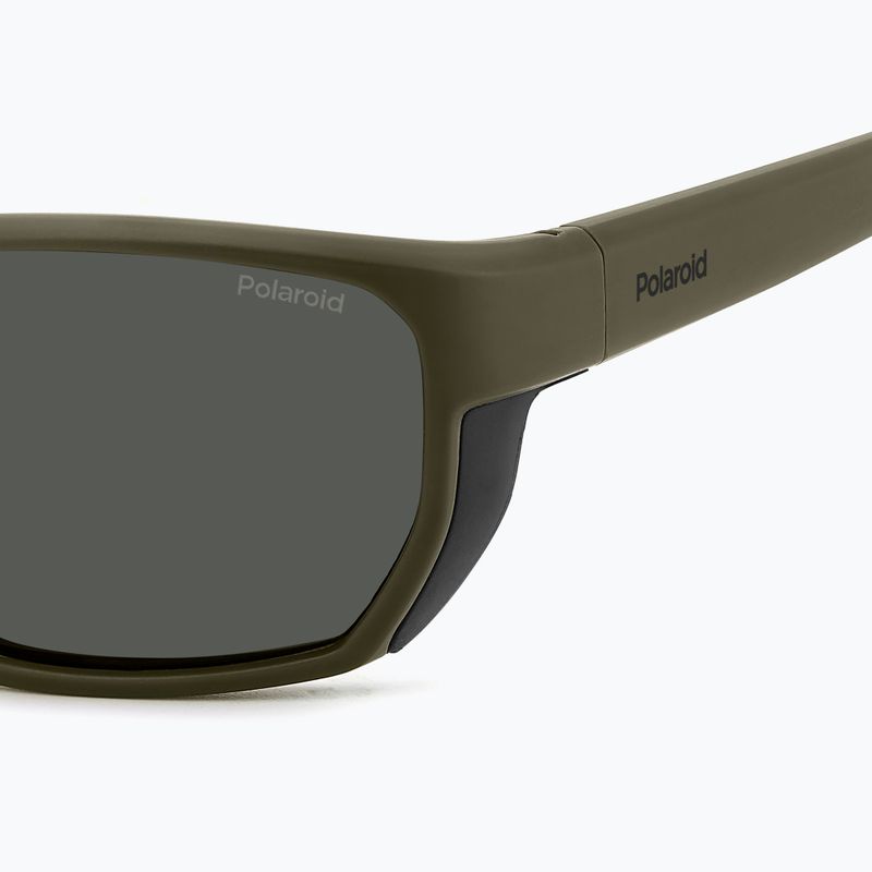 Okulary przeciwsłoneczne męskie Polaroid PLD 7057/S matte green/grey polarized 6