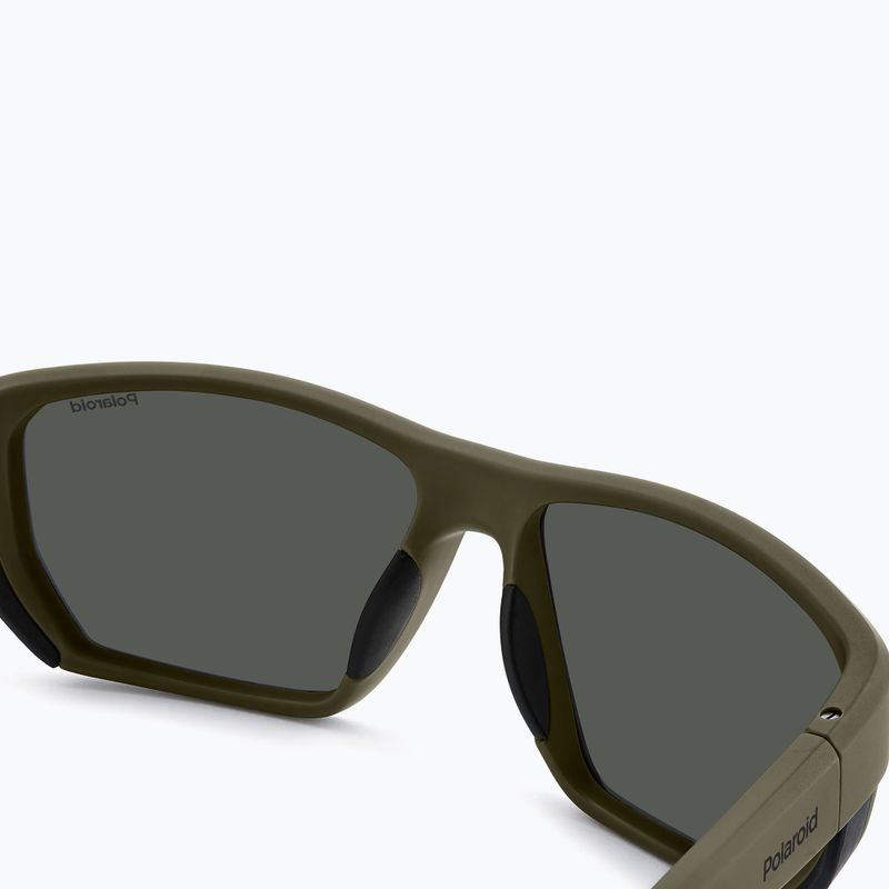 Okulary przeciwsłoneczne męskie Polaroid PLD 7057/S matte green/grey polarized 7