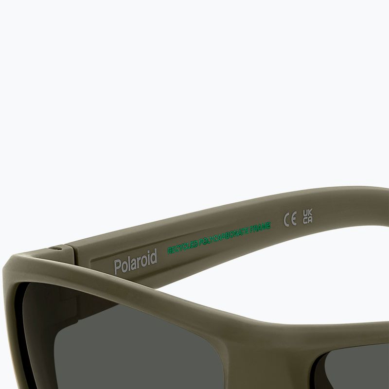 Okulary przeciwsłoneczne męskie Polaroid PLD 7057/S matte green/grey polarized 8