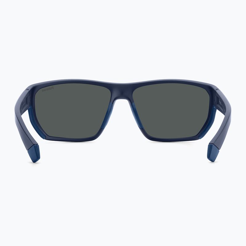Okulary przeciwsłoneczne męskie Polaroid PLD 7057/S matte blue/blue mirror polarized 4