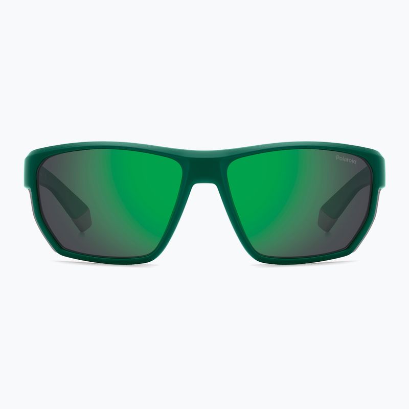 Okulary przeciwsłoneczne męskie Polaroid PLD 7057/S matte teal/greygreen mirror polarized 3
