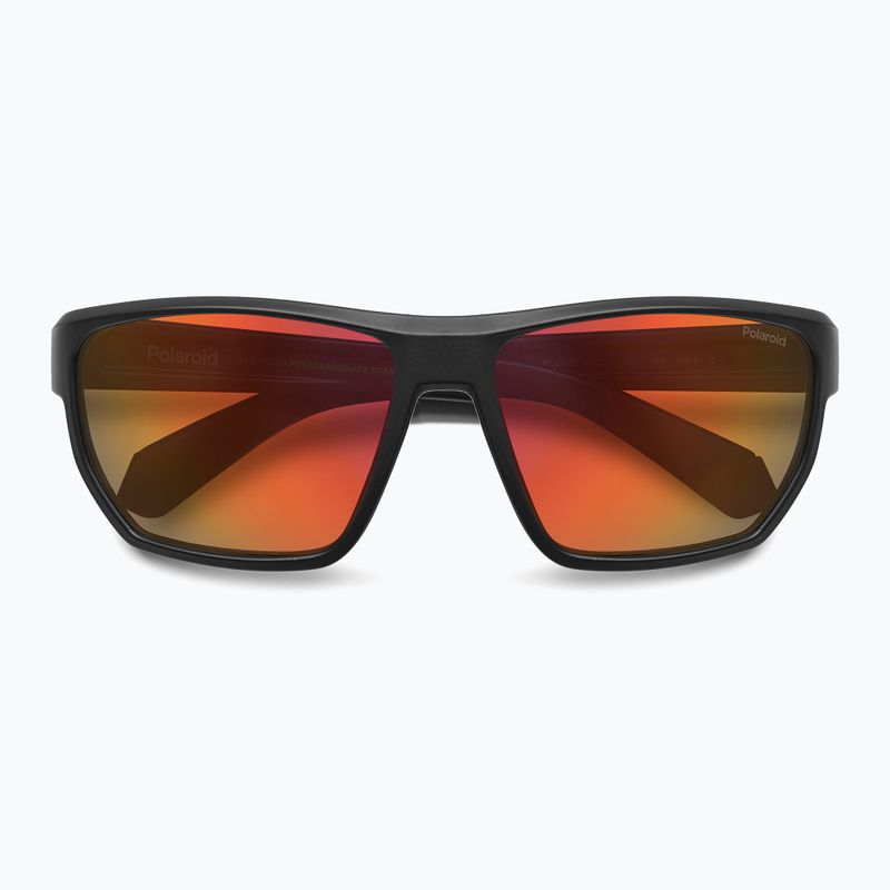 Okulary przeciwsłoneczne męskie Polaroid PLD 7057/S matte black orange/red multilayer polarized 4