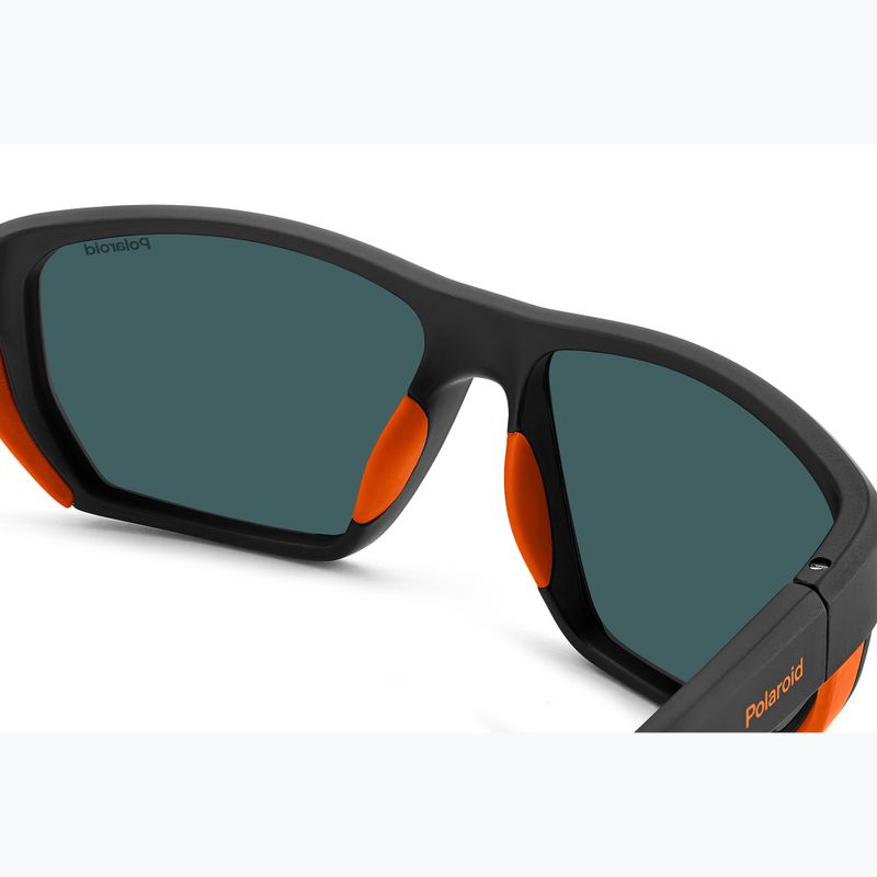 Okulary przeciwsłoneczne męskie Polaroid PLD 7057/S matte black orange/red multilayer polarized 8