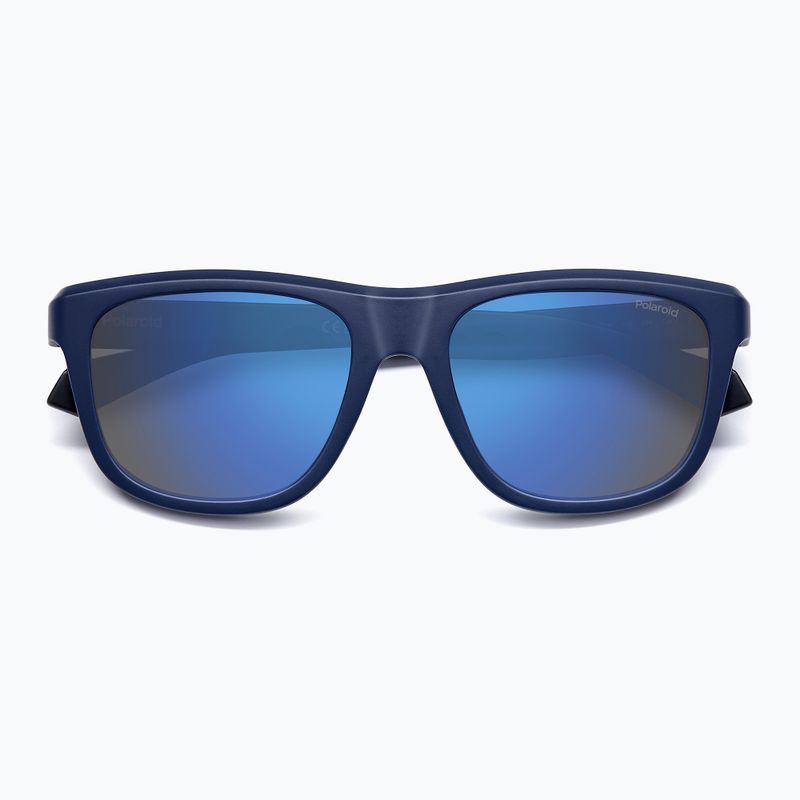 Okulary przeciwsłoneczne Polaroid PLD 2163/S matte blue/blue mirror polarized 4