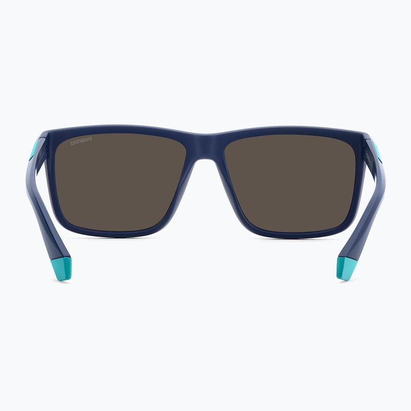 Okulary przeciwsłoneczne męskie Polaroid PLD 2164/S matte blue/blue mirror polarized 5