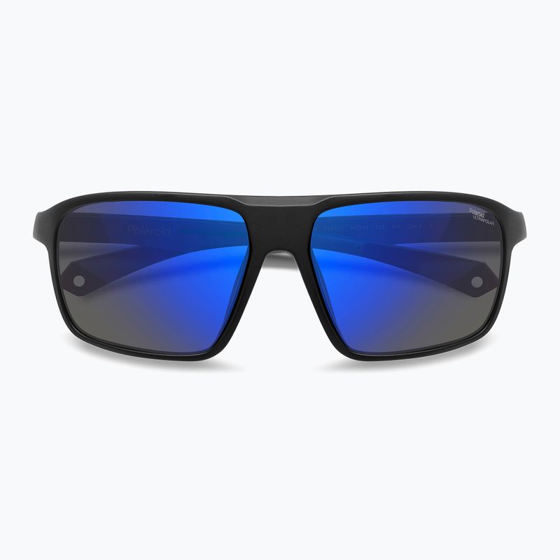 Okulary przeciwsłoneczne męskie Polaroid PLD 7058/S matte black blue/blue mirror polarized hc 4