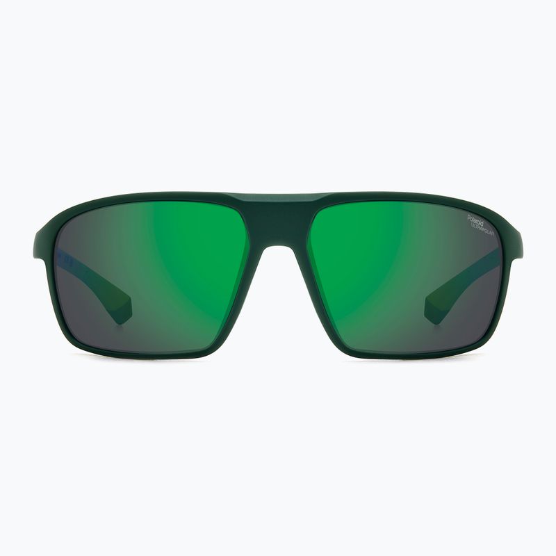 Okulary przeciwsłoneczne męskie Polaroid PLD 7058/S matte green/green mirror polarized high contrast 3