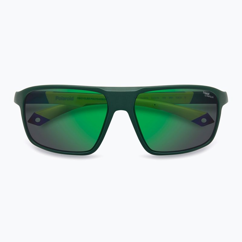 Okulary przeciwsłoneczne męskie Polaroid PLD 7058/S matte green/green mirror polarized high contrast 4