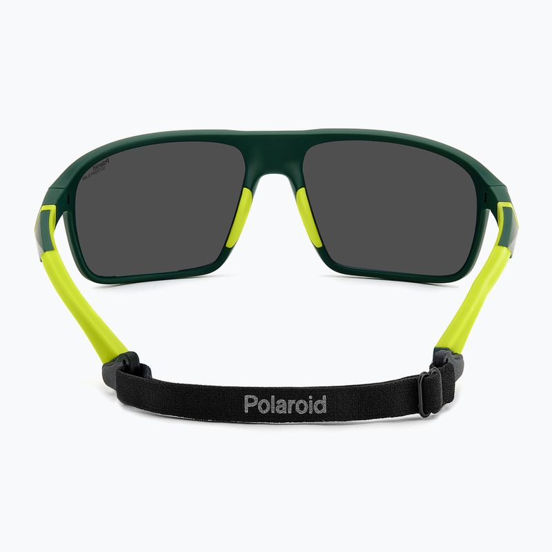 Okulary przeciwsłoneczne męskie Polaroid PLD 7058/S matte green/green mirror polarized high contrast 5