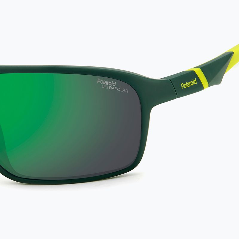 Okulary przeciwsłoneczne męskie Polaroid PLD 7058/S matte green/green mirror polarized high contrast 6