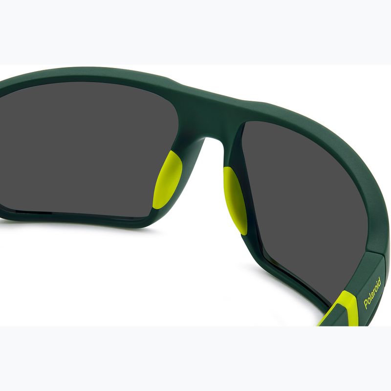 Okulary przeciwsłoneczne męskie Polaroid PLD 7058/S matte green/green mirror polarized high contrast 7