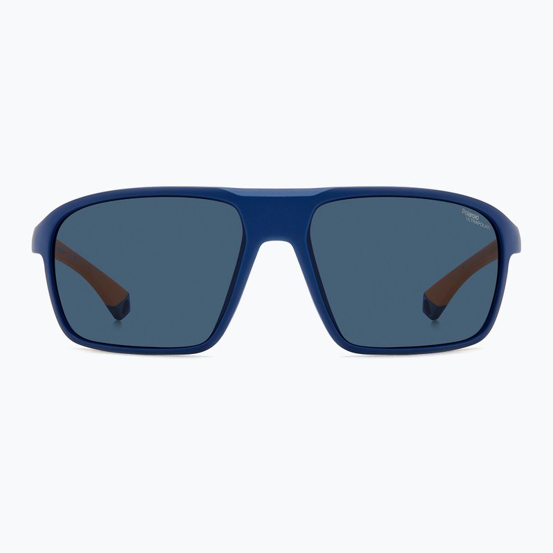 Okulary przeciwsłoneczne męskie Polaroid PLD 7058/S matte blue/blue polarized high contrast 3