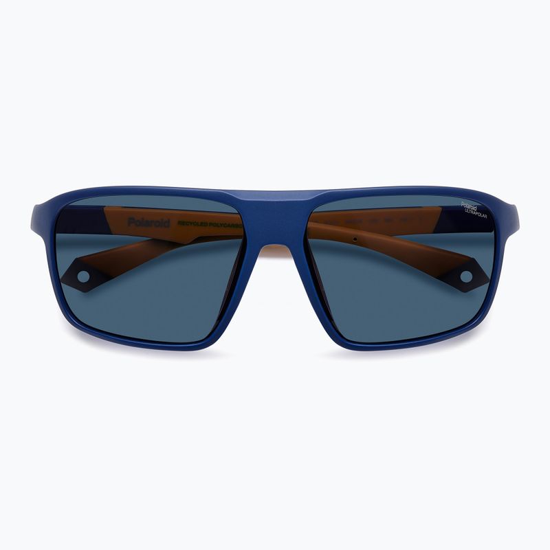Okulary przeciwsłoneczne męskie Polaroid PLD 7058/S matte blue/blue polarized high contrast 4