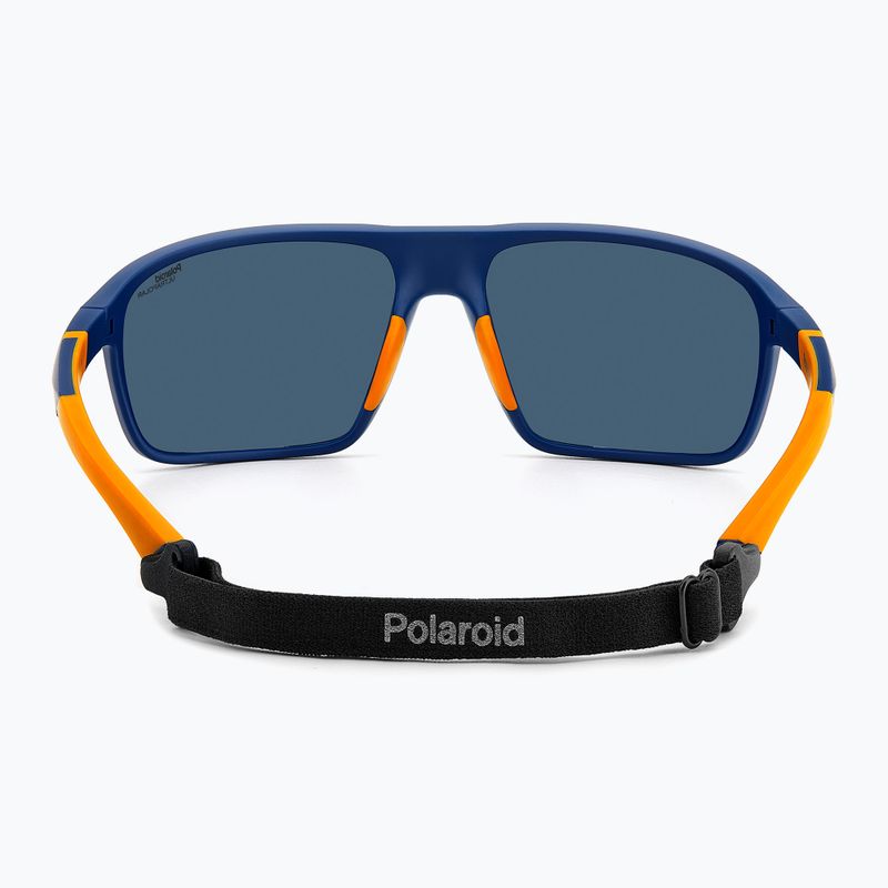 Okulary przeciwsłoneczne męskie Polaroid PLD 7058/S matte blue/blue polarized high contrast 5