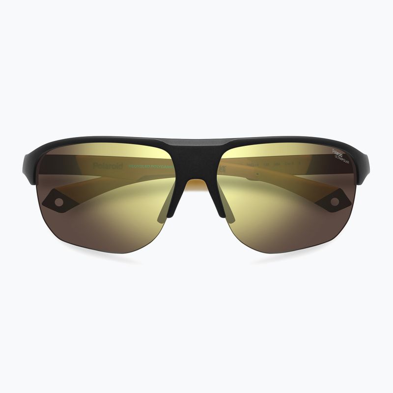 Okulary przeciwsłoneczne męskie Polaroid PLD 7059/S matte black yellow/gold polarized high contrast 3