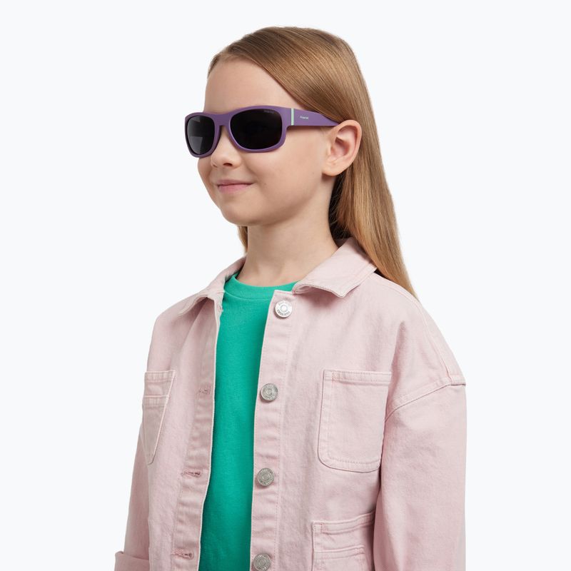 Okulary przeciwsłoneczne dziecięce Polaroid PLD 8064/S violet/grey polarized 8