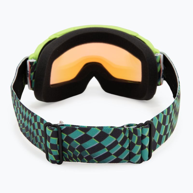 Gogle narciarskie dziecięce Smith Daredevil Jr electric lime left turn/blue sensor mirror 3