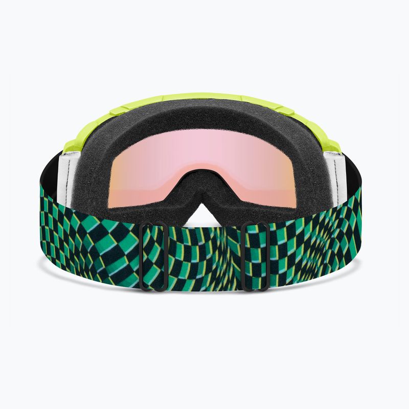 Gogle narciarskie dziecięce Smith Daredevil Jr electric lime left turn/blue sensor mirror 7