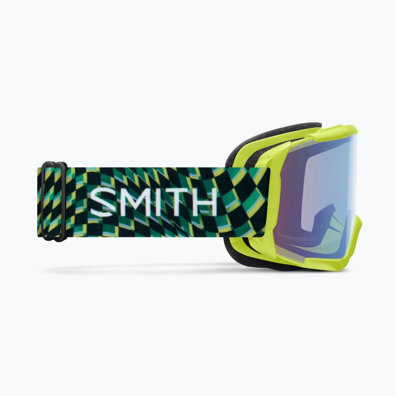 Gogle narciarskie dziecięce Smith Daredevil Jr electric lime left turn/blue sensor mirror 8