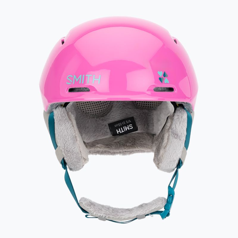 Kask narciarski dziecięcy Smith Glide Jr Mips vivid pink hearts 2