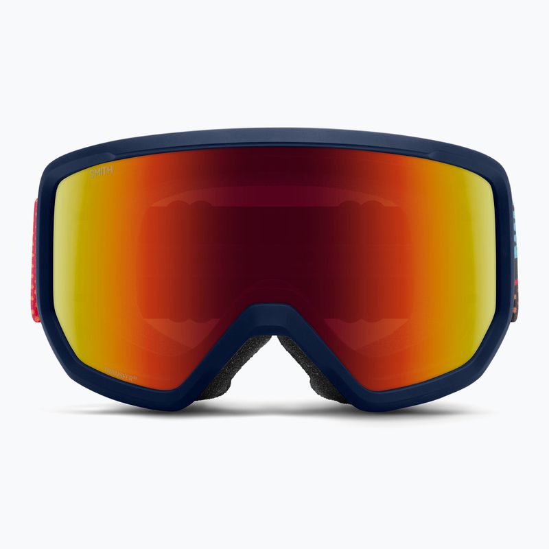 Gogle narciarskie Smith Transfer S3 midnight geo alpine/red solx mirror antifog 2