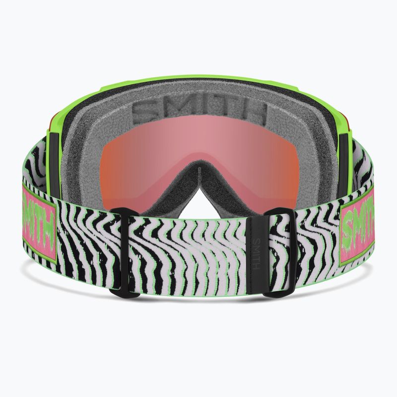 Gogle narciarskie Smith Squad S2 slime static shag/chromapop everyday green mirror 3