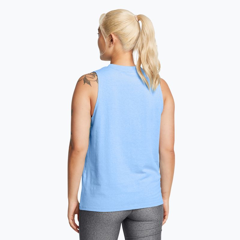 Tank top treningowy damski Under Armour Rival Muscle Tank horizon blue/white 2