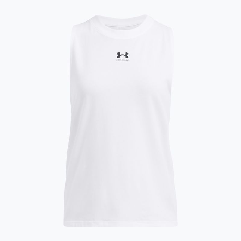 Koszulka treningowa damska Under Armour Rival Muscle Tank white/black 3