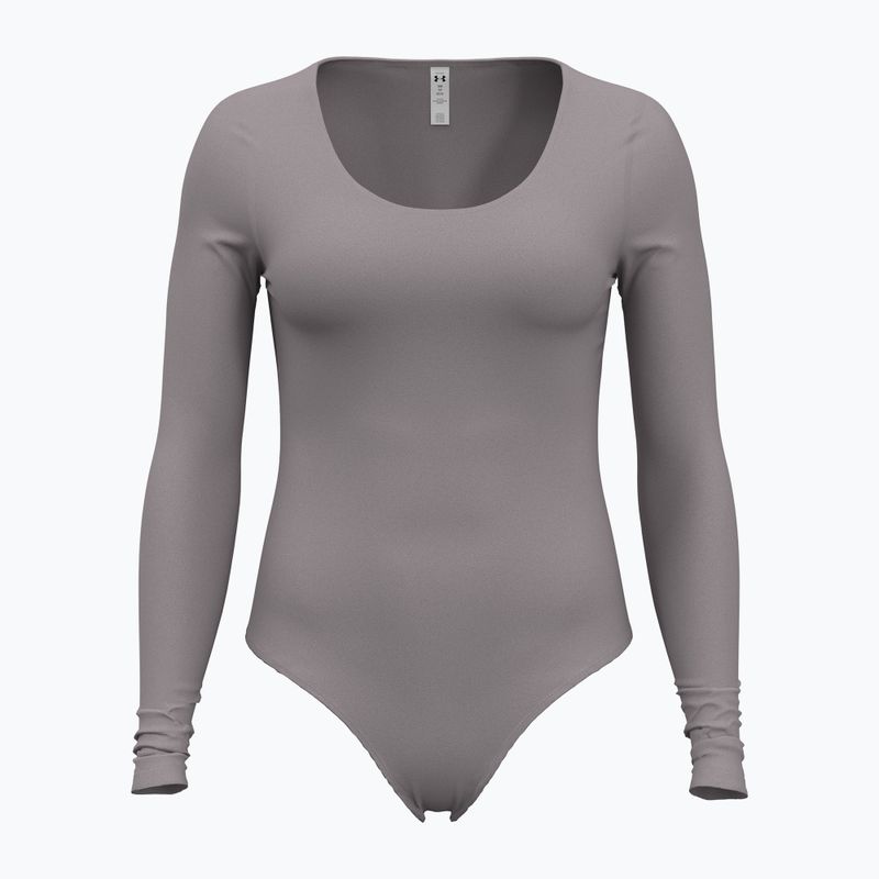 Body treningowe damskie Under Armour Vanish Leotard tetra gray/white