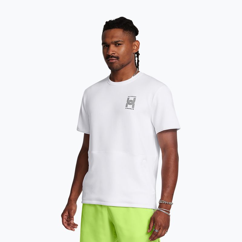 Koszulka męska Under Armour Run Anywhere white/morph green/black