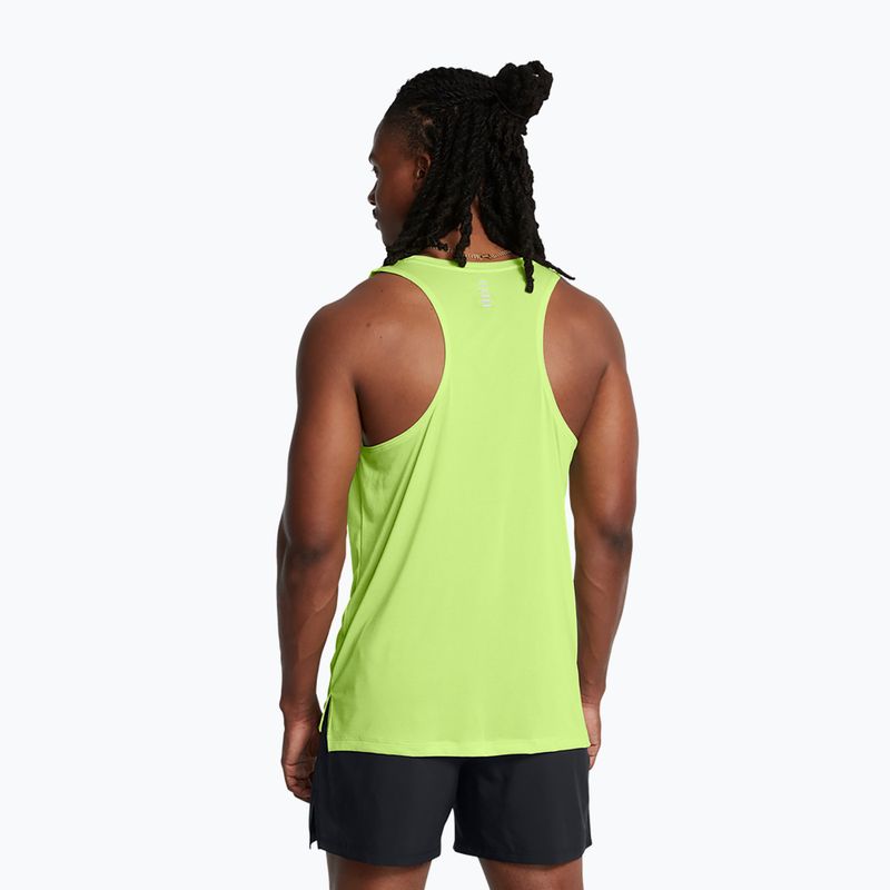 Koszulka do biegania męska Under Armour Launch Singlet morph green/reflective 2