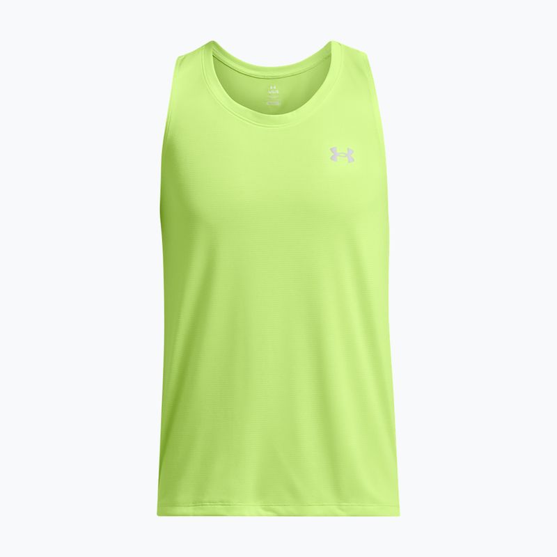 Koszulka do biegania męska Under Armour Launch Singlet morph green/reflective 3