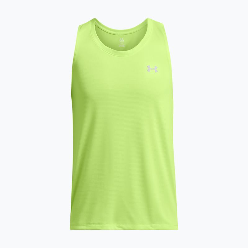 Tank top do biegania męski Under Armour Launch Singlet morph green/reflective 3