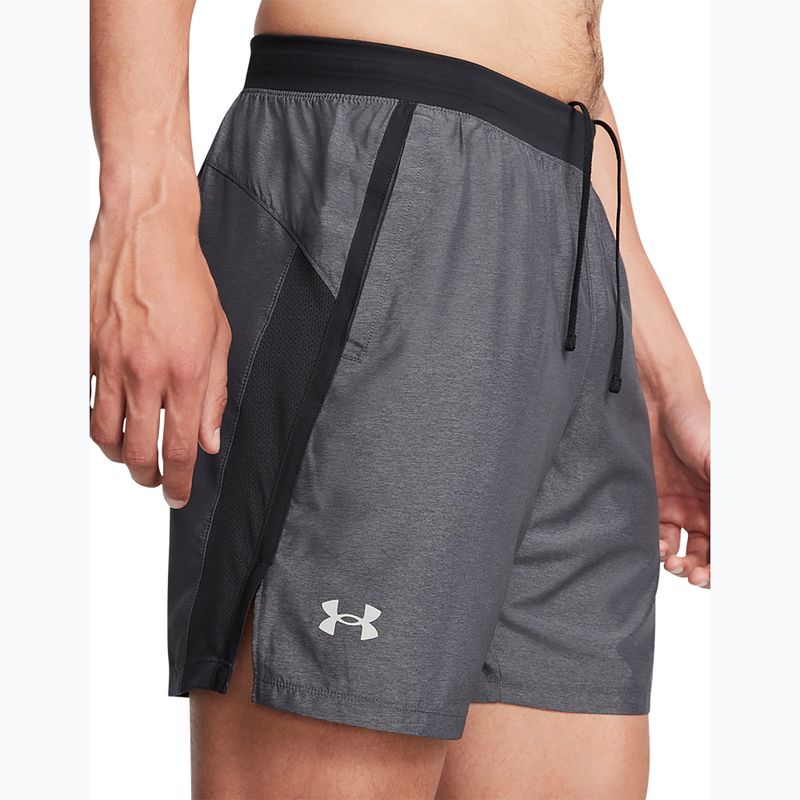 Spodenki do biegania męskie Under Armour Launch 7" Heather black / black / reflective 4