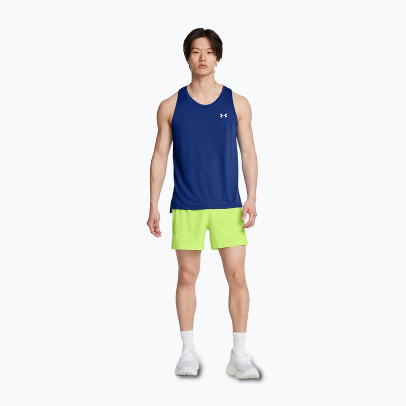 Spodenki do biegania męskie Under Armour Launch Elite 5" morph green/morph green/reflective 2