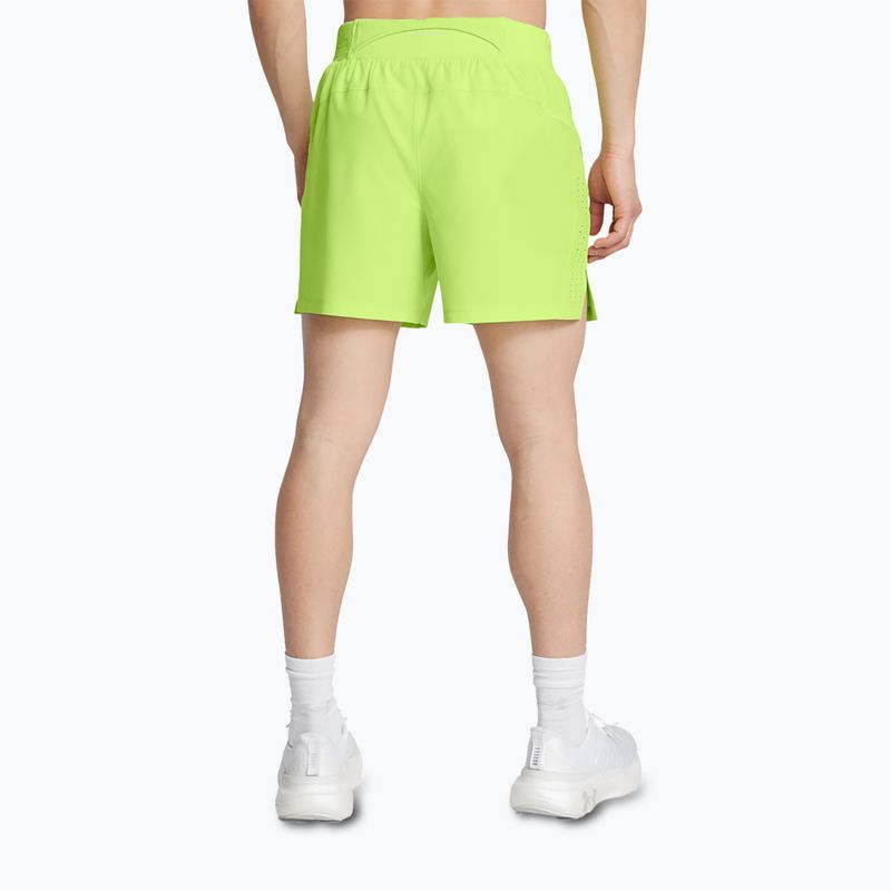 Spodenki do biegania męskie Under Armour Launch Elite 5" morph green/morph green/reflective 3