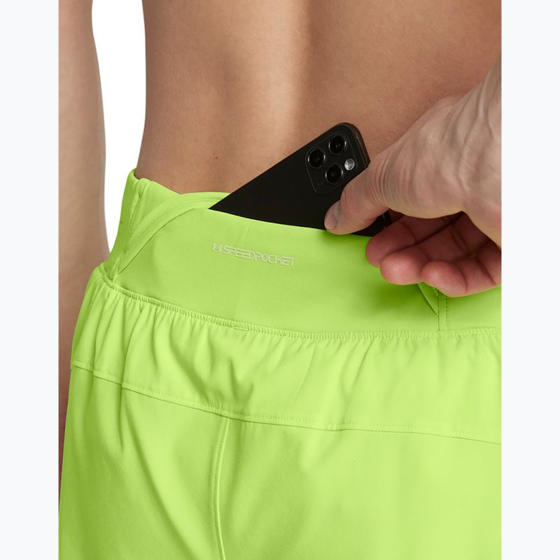 Spodenki do biegania męskie Under Armour Launch Elite 5" morph green/morph green/reflective 4