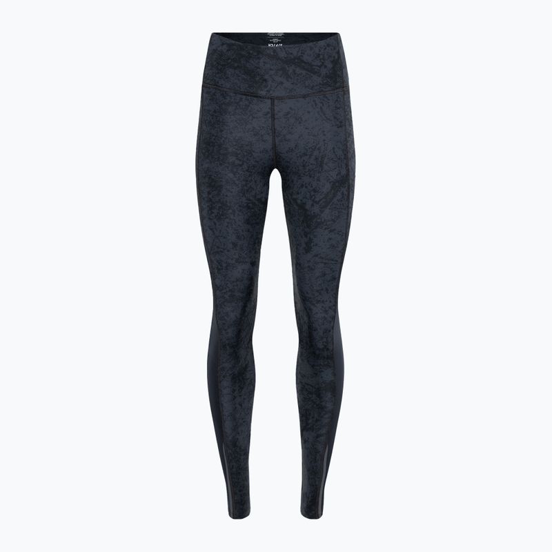 Legginsy do biegania damskie Under Armour Launch Printed Ankle black/black/reflective