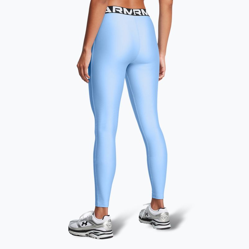 Legginsy treningowedamskie Under Armour HeatGear horizon blue/white 3