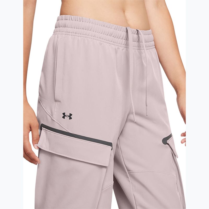Spodnie damskie Under Armour Unstoppable Cargo tetra grey/black 5