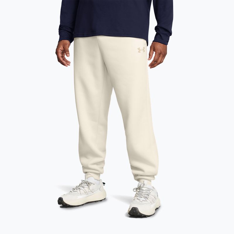 Spodnie męskie Under Armour Fleece Pro Joggers summit white/khaki base